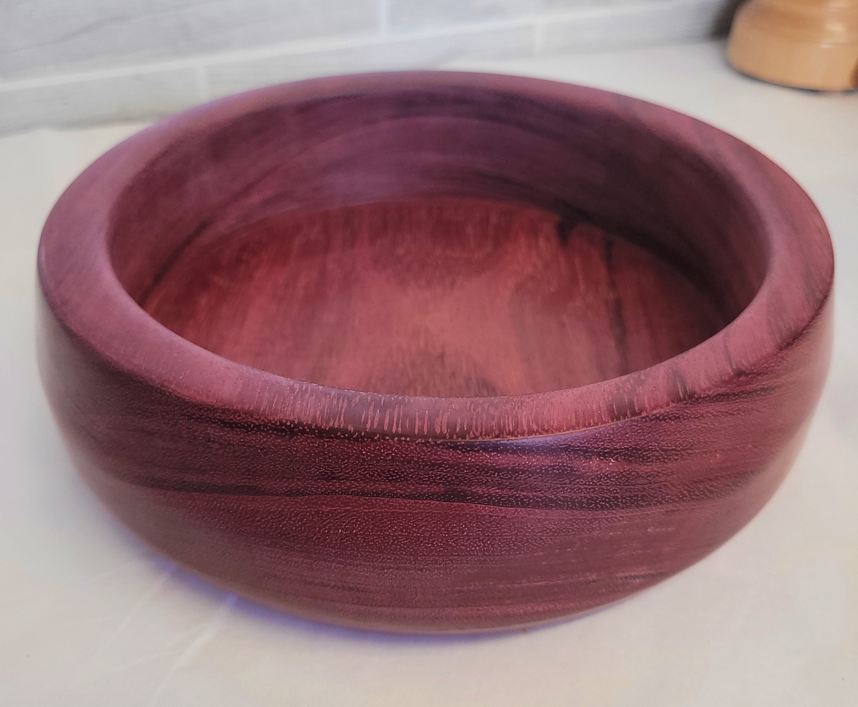 Bowl - Purple Heart Wood, Wood Turned and Handmade Sn:21. Exotic Wood