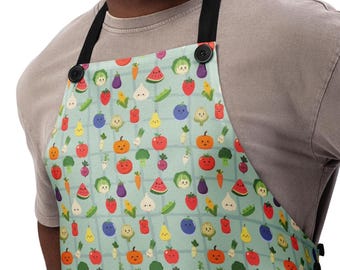 Vegetable Fruit Character Apron: Fun Cooking, Baking Kitchen Wear