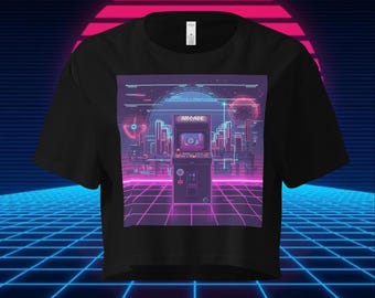Crop-top met jaren 80 Arcade Game Machine-thema