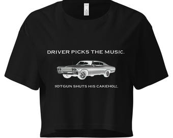 Supernatural Dean Winchester Crop Top: Driver Picks the Music