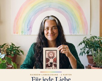Rainbow Liebes Tarot | Für jede Liebe | Queer und LGBTQ freundlich | 3 Karten selbst ziehen | Liebeslegung als PDF in 1 Stunde