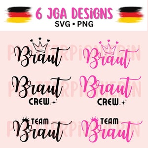 JGA & wedding plotter files bundle - bride and bachelorette party | SVG/PNG | Bride Crew plotter file