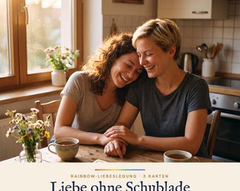Rainbow Liebes Tarot | Liebe ohne Schublade | LGBTQ Liebeslegung | 3 Karten selbst ziehen | Gold Deck | PDF in 1 Stunde