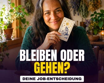Job Tarot Reading Gold Edition | Stay or go? | Draw 3 cards yourself | Copperplate engraving deck with gold | Interpretation as a PDF in 1 hour