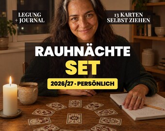 Rauhnächte Set 2026/27 | Persönliche Tarot Legung + Journal zum Ausdrucken | 13 Karten selbst ziehen | Begleitheft PDF | Geschenk