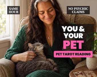 Leitura de Tarot para Animais de Estimação | Você e seu Cão ou Gato | Desenhe suas próprias cartas | Leitura suave para animais de estimação em PDF em até 1 hora | Na mesma hora | Luto por animal de estimação
