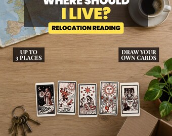 Leitura de Tarot para Localização | Leitura de Mudança | Mudar ou Ficar? | Tire Suas Próprias Cartas | Leitura em PDF em até 1 Hora | Mesmo horário