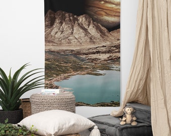 Surreal Art Tapestry Flag - Jupiter Lagoon Collage