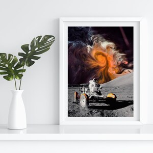 Surreal Art Collage - Moon Ride Collage
