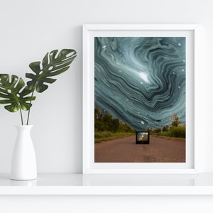 Surreal Art Collage - Galaxy Television Collage