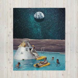 Kunst Decke - Surreale Collage Schwimmen im Weltraum
