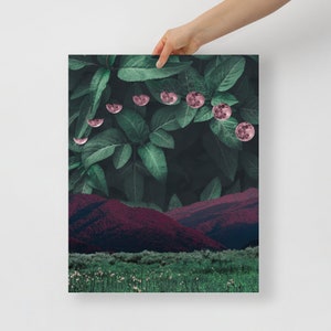 Surreal Art Collage Print - Forest Moon