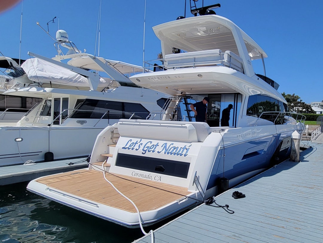 Custom Boat Name Vinyl Lettering: Single or Dual Color Decals - Etsy