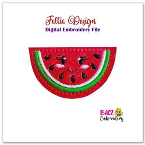 Watermelon Feltie Design Digital File For Machine Embroidery  2 Sizes