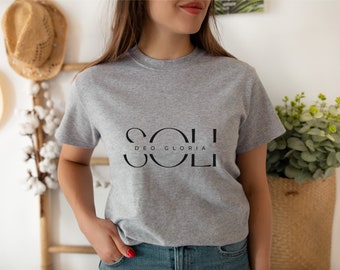 Soli Deo Gloria Shirt, 5 Solas, Five Solas, Grace, Christ, Faith, Jesus, Scripture, Glory of God Alone, Protestant Theology