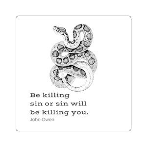 Be killing sin or sin will be killing you John Owen sticker theology reformed Christian Faith Sticker Theology Sticker Christian Gift