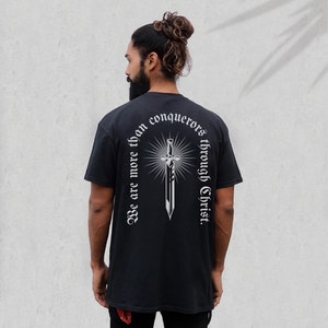 More than Conquerors Shirt, Romans 8, Bible Verse, Biblical, Scripture, Theology, Christian, Jesus Shirt, Faith Apparel, Christian Tshirt