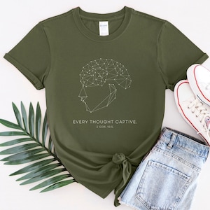 Every Thought Captive Shirt, Bible Verse, Biblical, Theology, Christian, Faith, Jesus, Scripture Tshirt