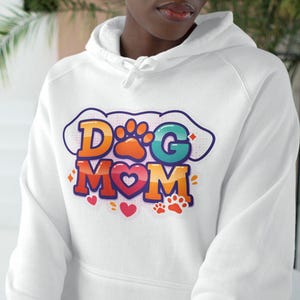 Dog Mom Hoodie: Unisex Cotton-Blend Sweatshirt for Pet Lovers