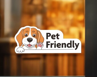 Adhesivo de vinilo apto para mascotas, letrero para puerta con Beagle, Corgi, Bulldog francés, Pug y Bull Terrier.