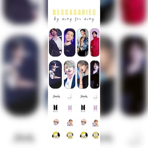 BTS Jimin waterslide decal nails - Park Jimin nail art - K-pop nails - BTS BT21 Chimmy - bangtan nails - concert nails