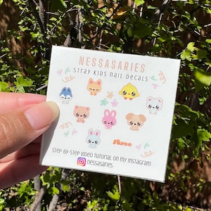 Stray kids nail decals - stay nail art - Skzoo decals - k-pop nails - stray kidz concert - skz