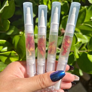 Handmade cuticle oil - nourishing treatment for cuticles - natural rose petal cuticle treatment