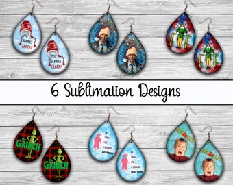 Christmas Earrings PNG, Christmas Movie Character Png, Teardrop Png, Bundle Png, Digital File