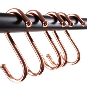 Copper Metal Ball End S- Hook Hanger 75mm (3")-Pair(x2)