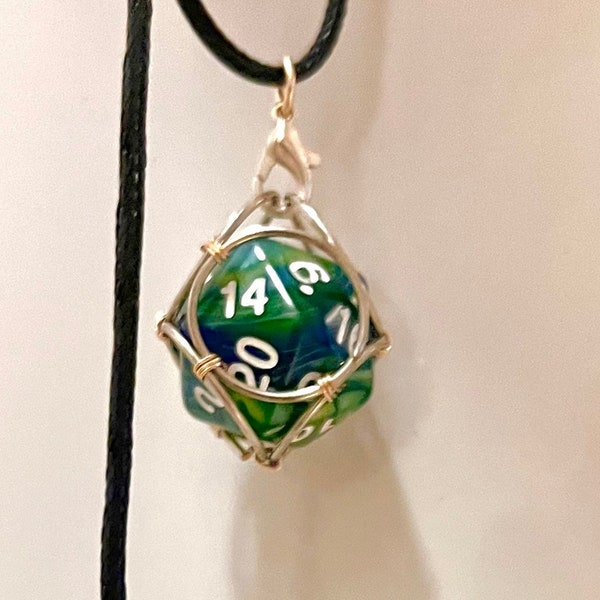 Dice Cage Necklace Etsy