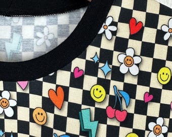 Biologisch T-shirt met patroon voor dames / gemaakt in Duitsland