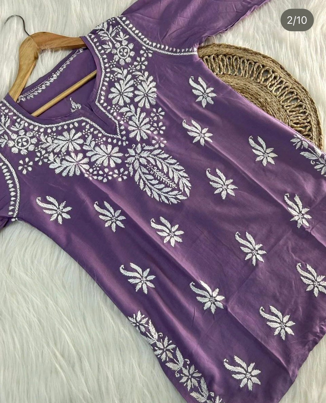 Chikankari Kurti Pant Set