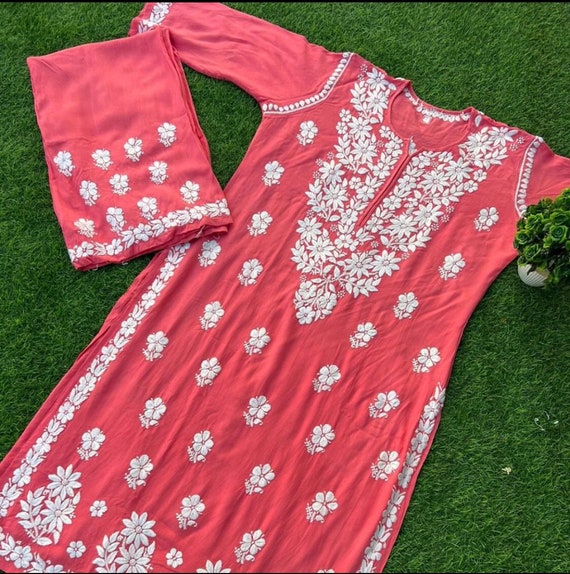kurta Party Cotton Chikankari Kurtis, Silk, Size: 38-50 at Rs 745 in New  Delhi