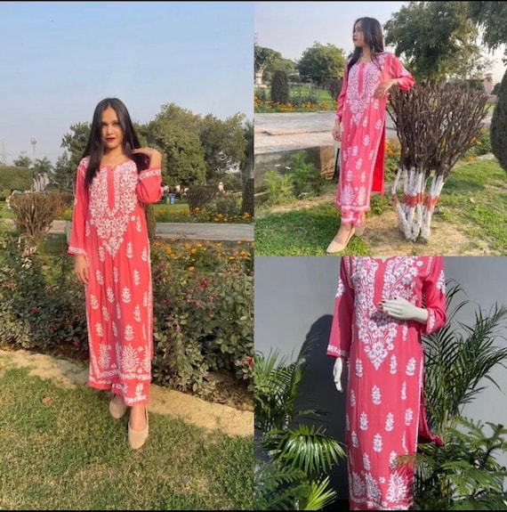 Buy Punjabi Suit for Women Green Chikankari Suit Patiala Salwar Kameez  Pakistani Dresses Strappy Kurta Pant Plus Size Suits Online in India - Etsy