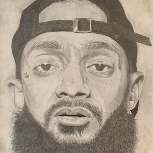 Nipsey Hussle portrait drawing(Digital prints only)