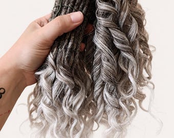 Dark Brown Ash Blonde Curly Dreads, Boho Dreadlock Extensions, Short Crochet Hair, Long Hair