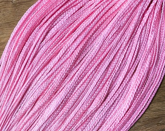 Pink Synthetic Braids, Rave Festival Hair Extensions, Double Ended