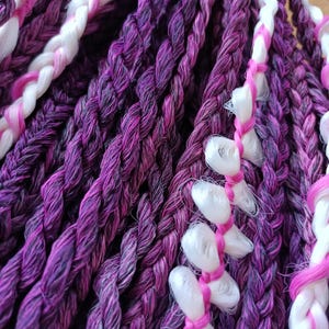 Ombre Purple & Pink Synthetic Braids DE, Braid Extensions for festival Outfit, Rave style Braids, Double ended braids, Braid hair Extensions