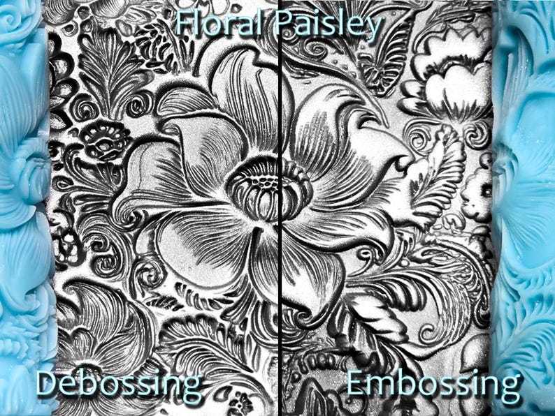 Debossing Patterns Floral Paisley Deep Impression Texture Rollers - Etsy