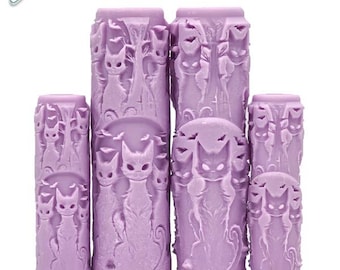 Spooky Cats Halloween Collection Intricate Detail Texture Roller