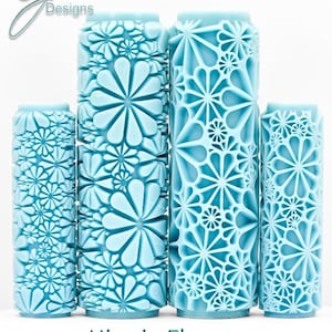Hippie Flowers Deep Impression Texture Roller