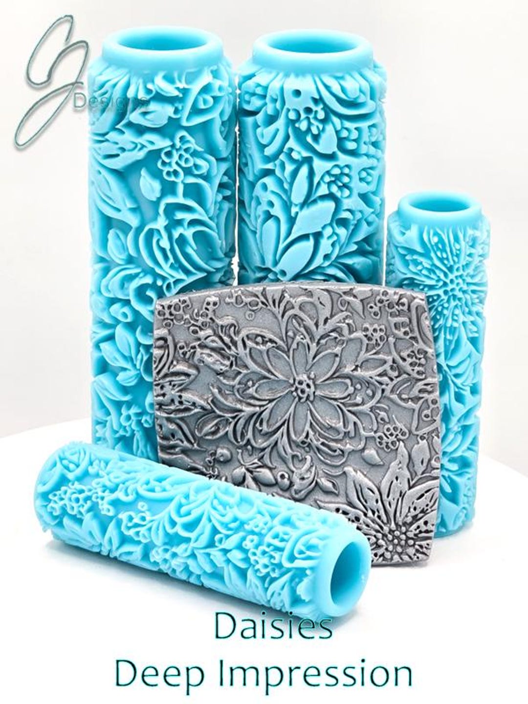 Daisies Deep Impression Texture Rollers - Etsy