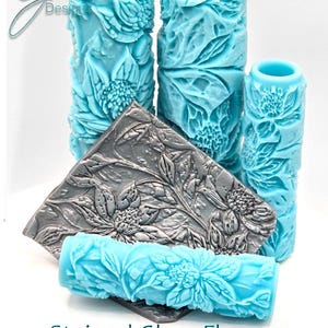 Flores de vidrieras con rodillos de textura de impresión profunda