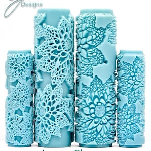 Lacey Blumen Tiefe Impression Textur Walze