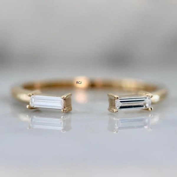 Baguette Wedding Band - Etsy