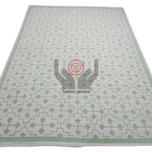 Exquisite white green  Oushak Hand Knotted 4x6, 5x8, 6x9, 8x10, 9x12, 10x14 ft Handmade Rugs for Living Room - Antique Contemporary rug