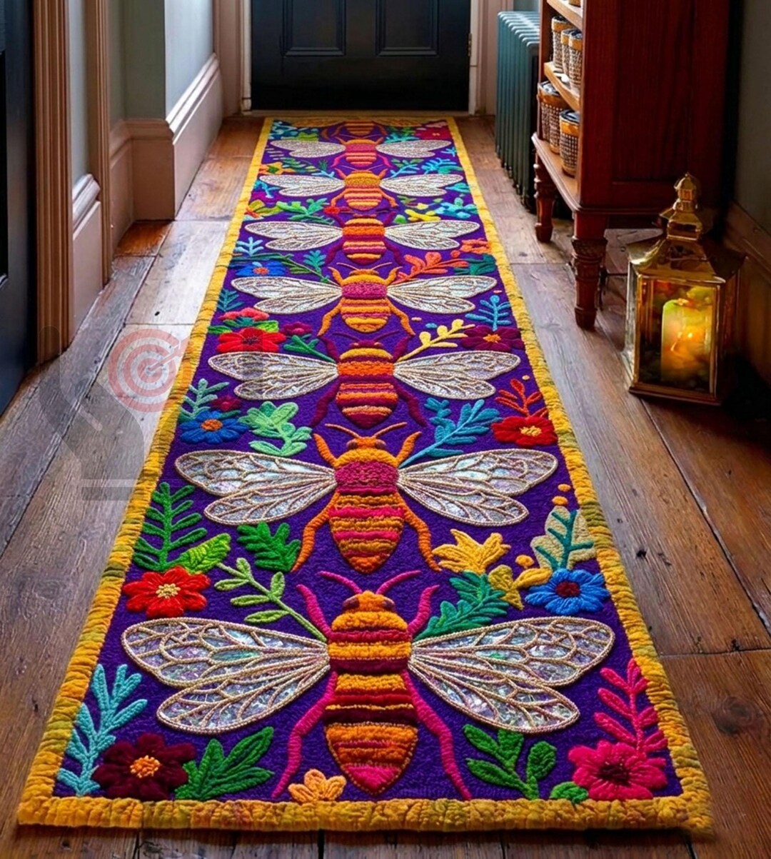 Butterfly Runner Rug Butterfly Runner Rug Handmade Wool Floral Nature Hallway Carpet - Etsy