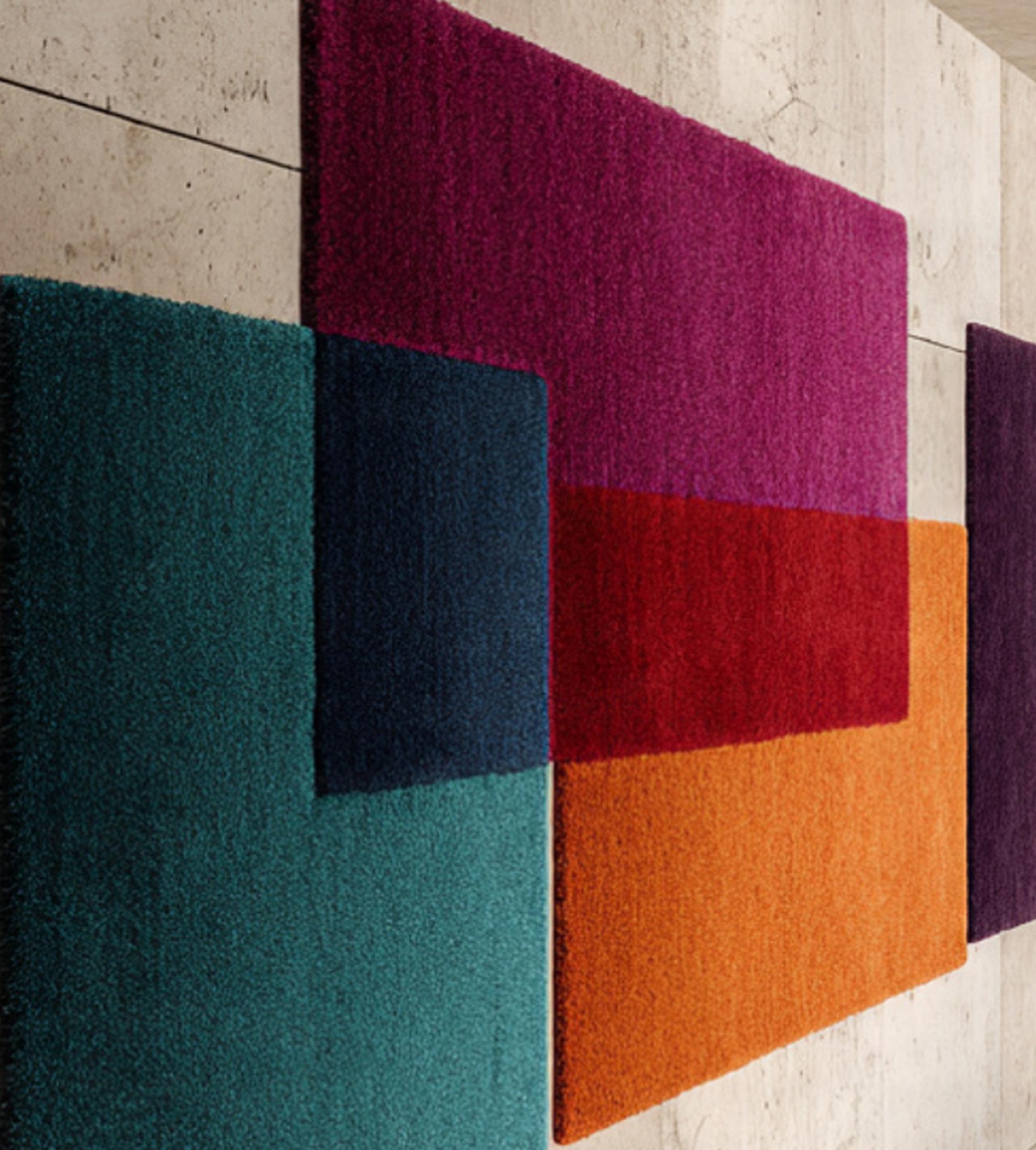 Colorful Wool Rectangle Runner Rug – Modern Hallway Carpet. - Etsy