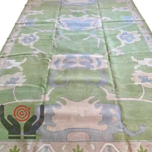 Moss green Oushak Hand Knotted Rug 4x6, 5x8, 6x9, 8x10, 9x12, 10x14 ft Handmade Rugs for Living Room - Antique Contemporary rug