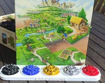 CARCASSONE POINT COUNTER for 5 PLAYERS